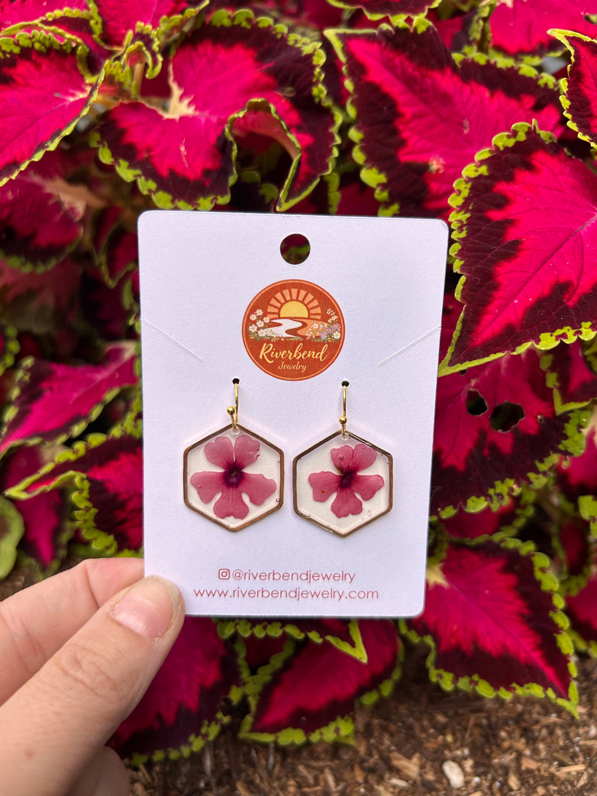 Real Handpressed Flower Earrings