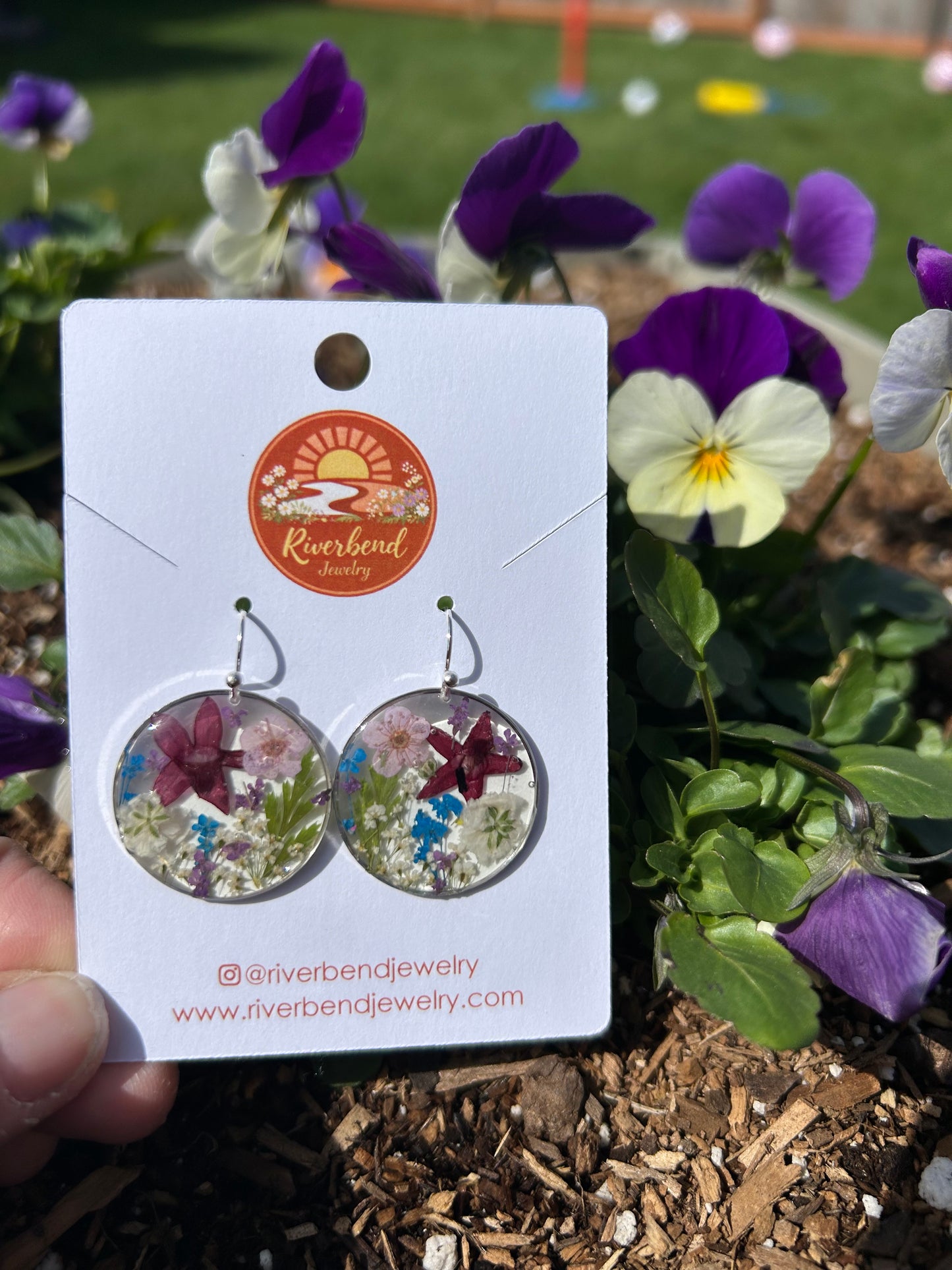 Handmade Pressed Flower Earrings