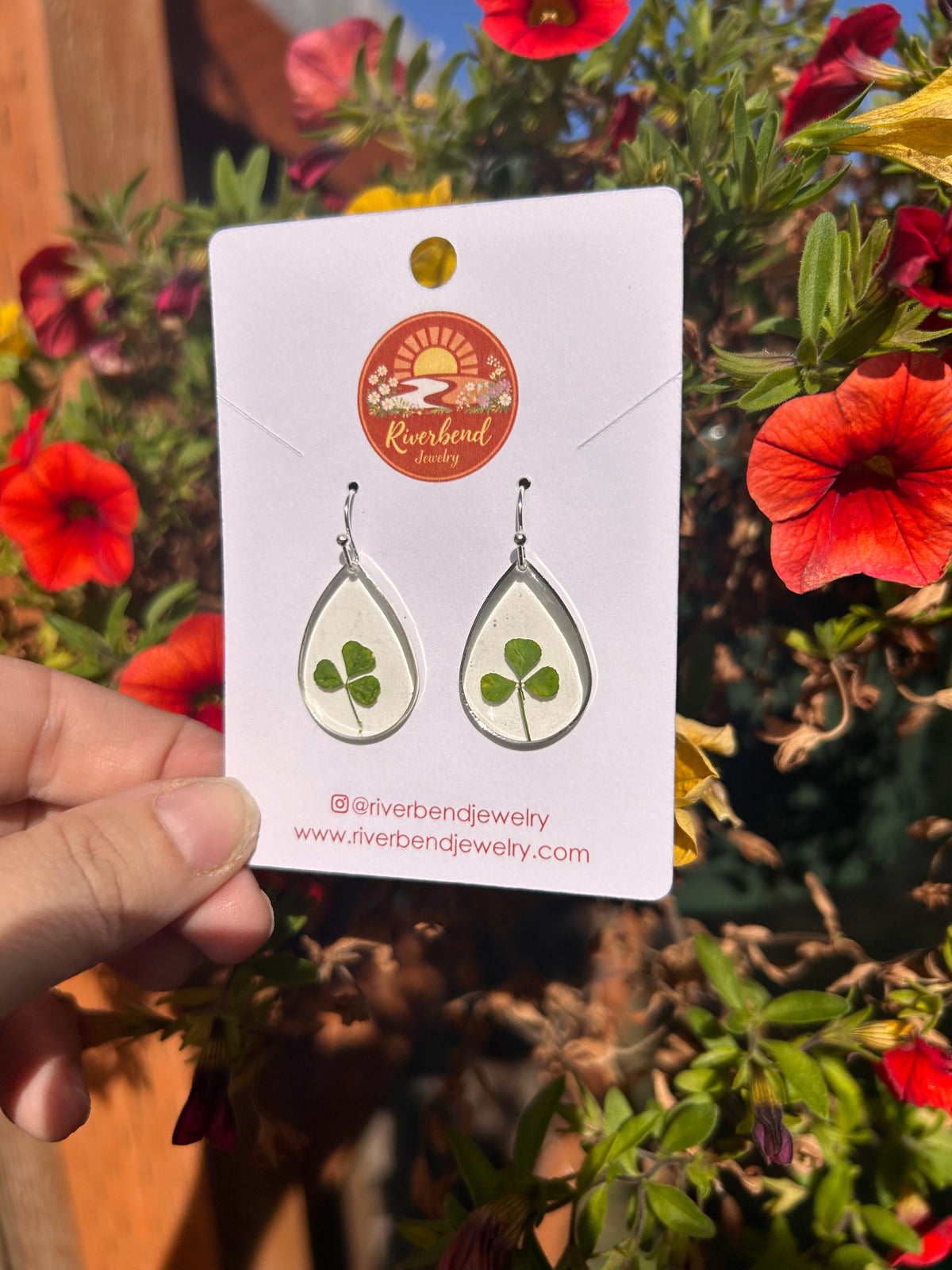 Pressed Clover Earrings