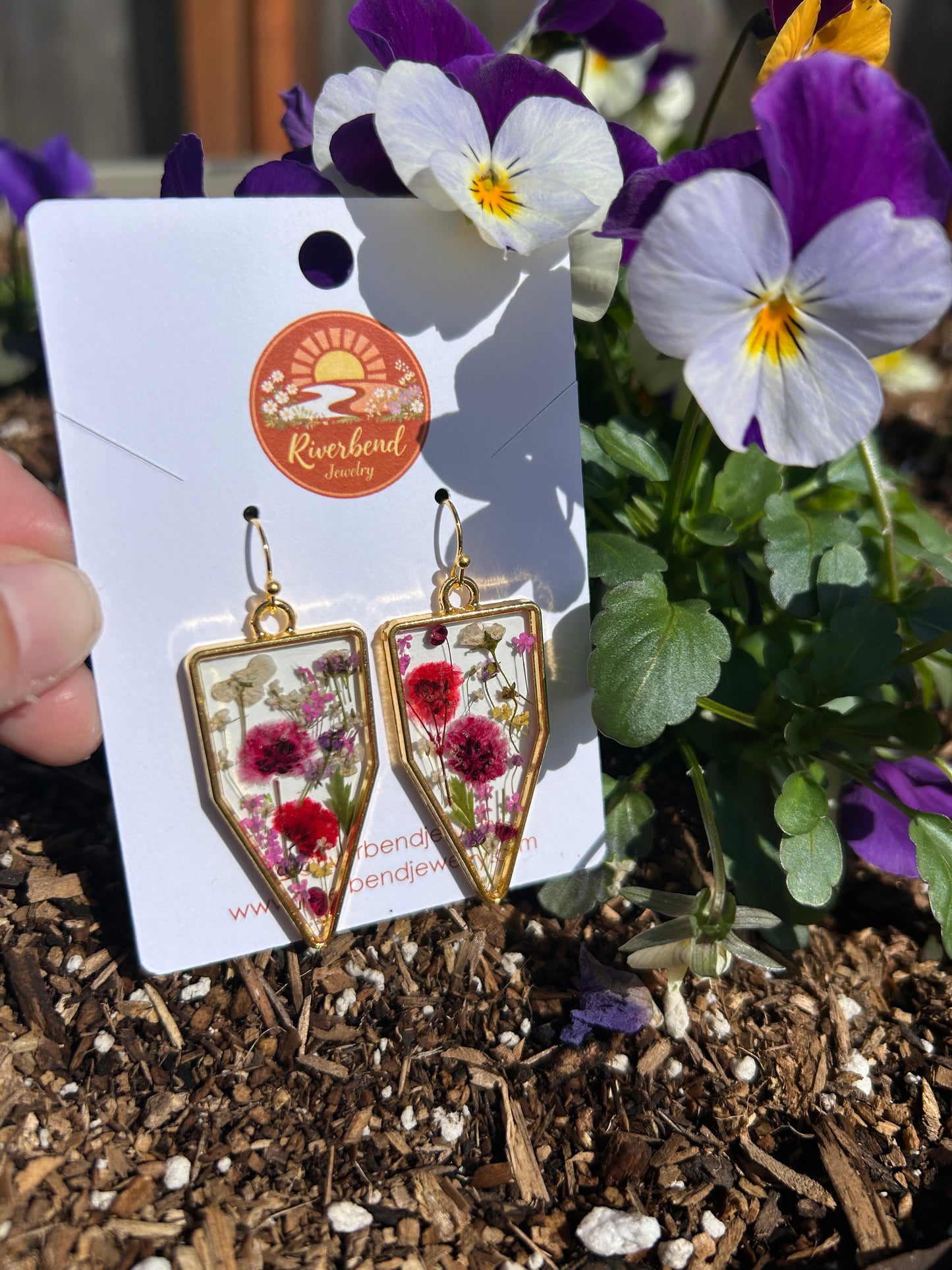 Handmade Pressed Flower Earrings