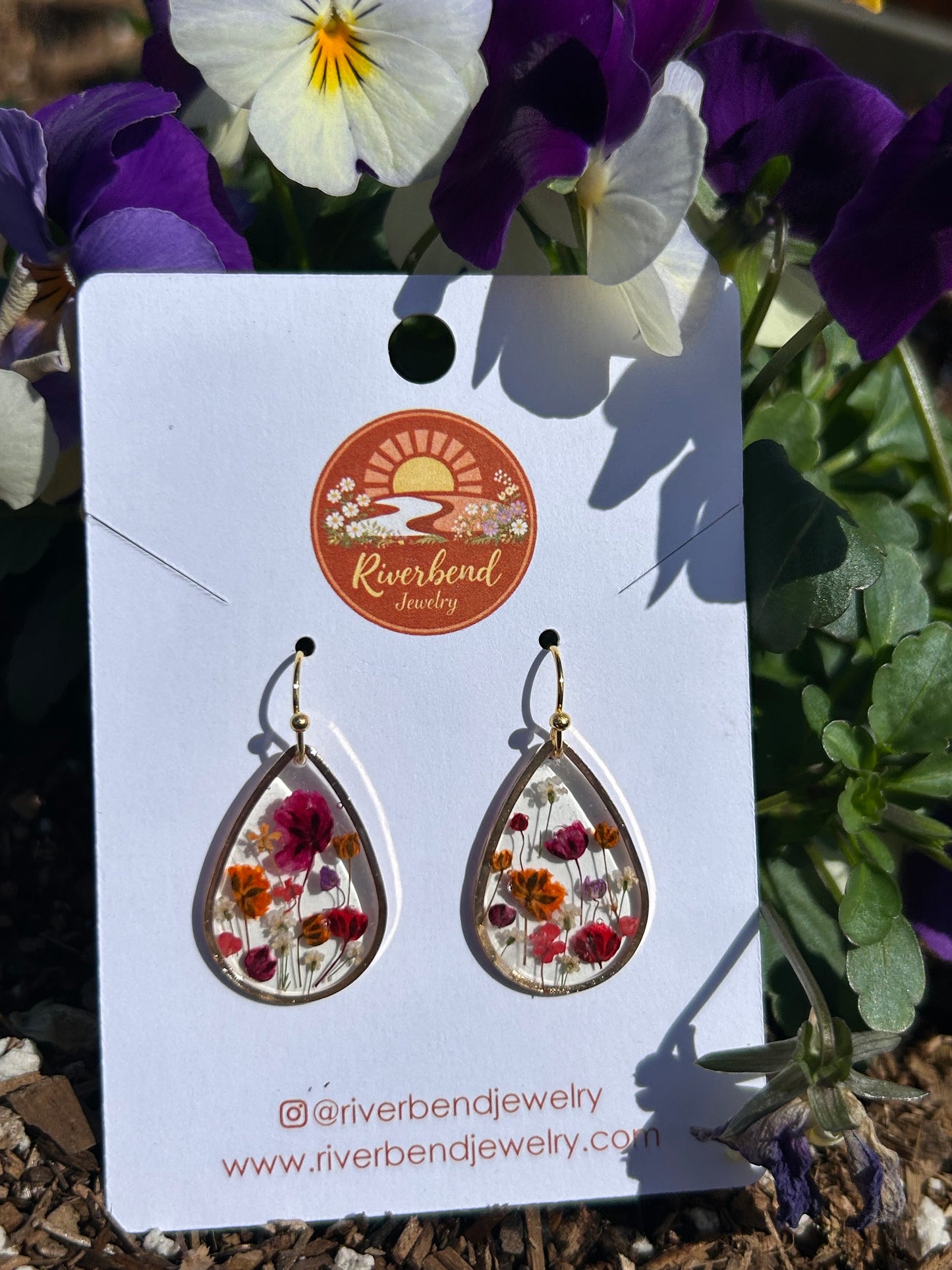 Handmade Pressed Flower Earrings