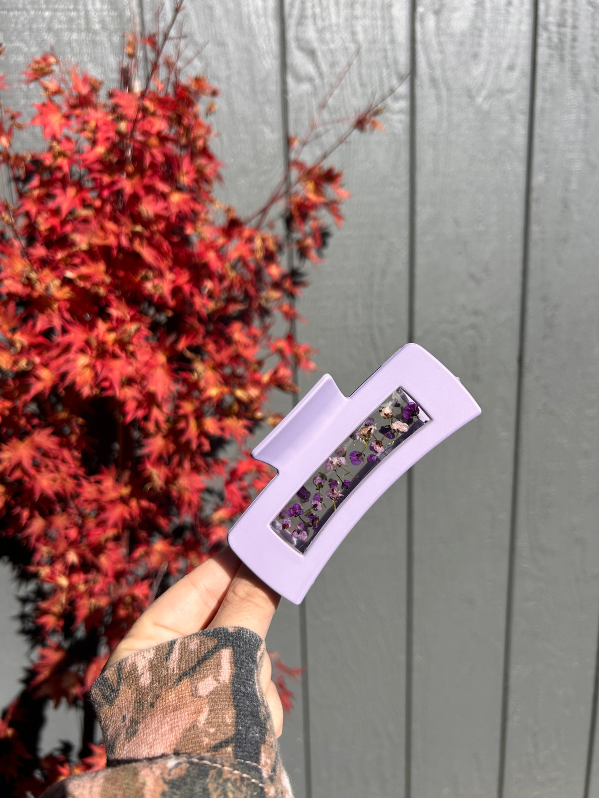 Pressed Flower Claw Clip