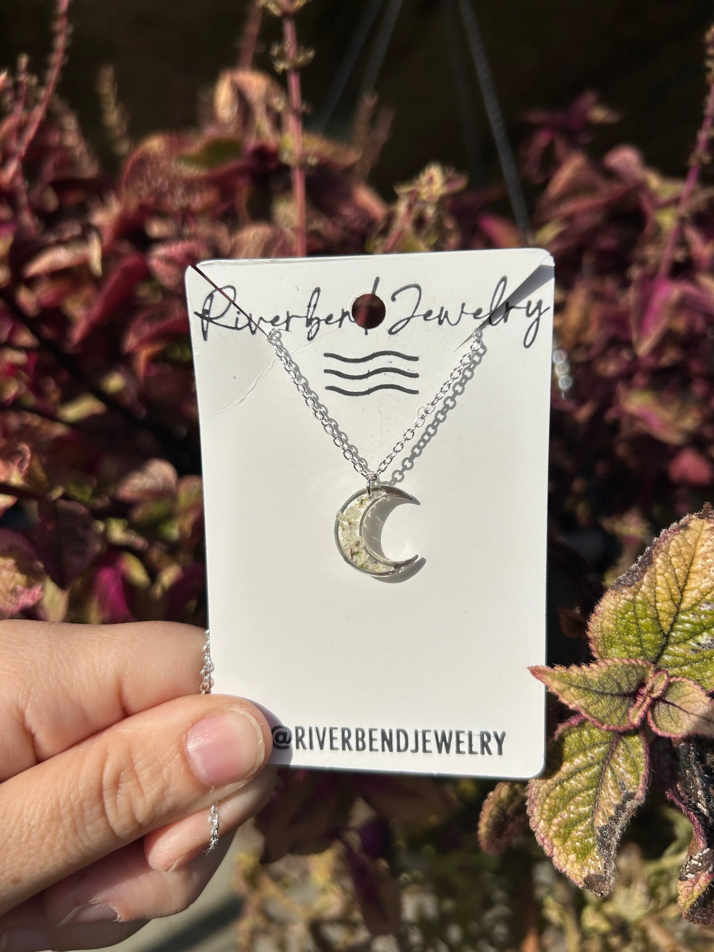 Queen Annes Lace Moon Necklace