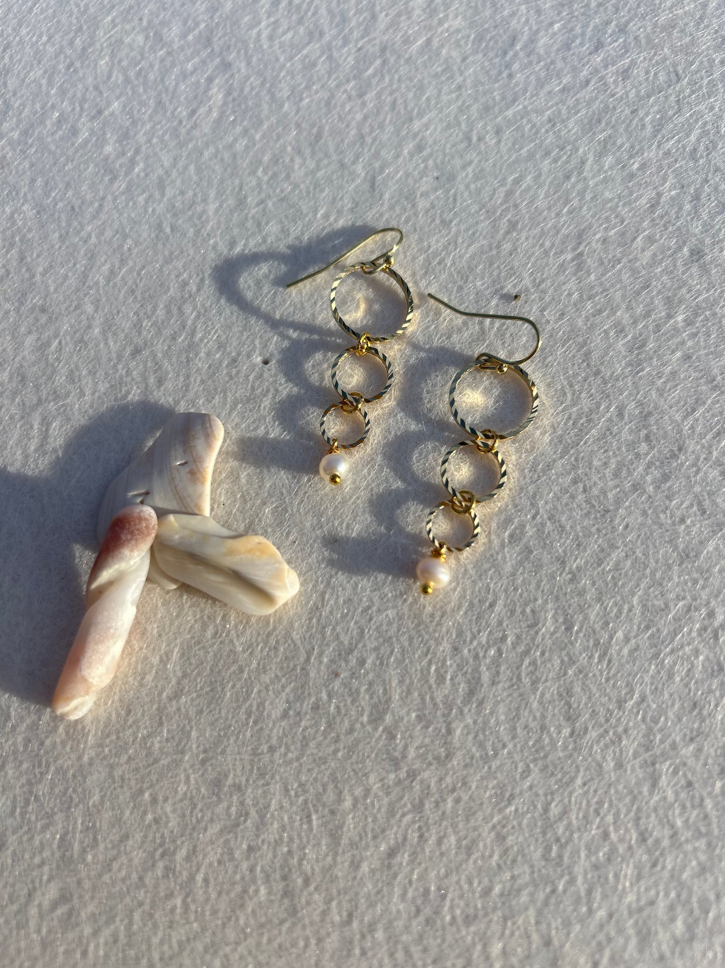 Gold Hoop & Freshwater Pearls
