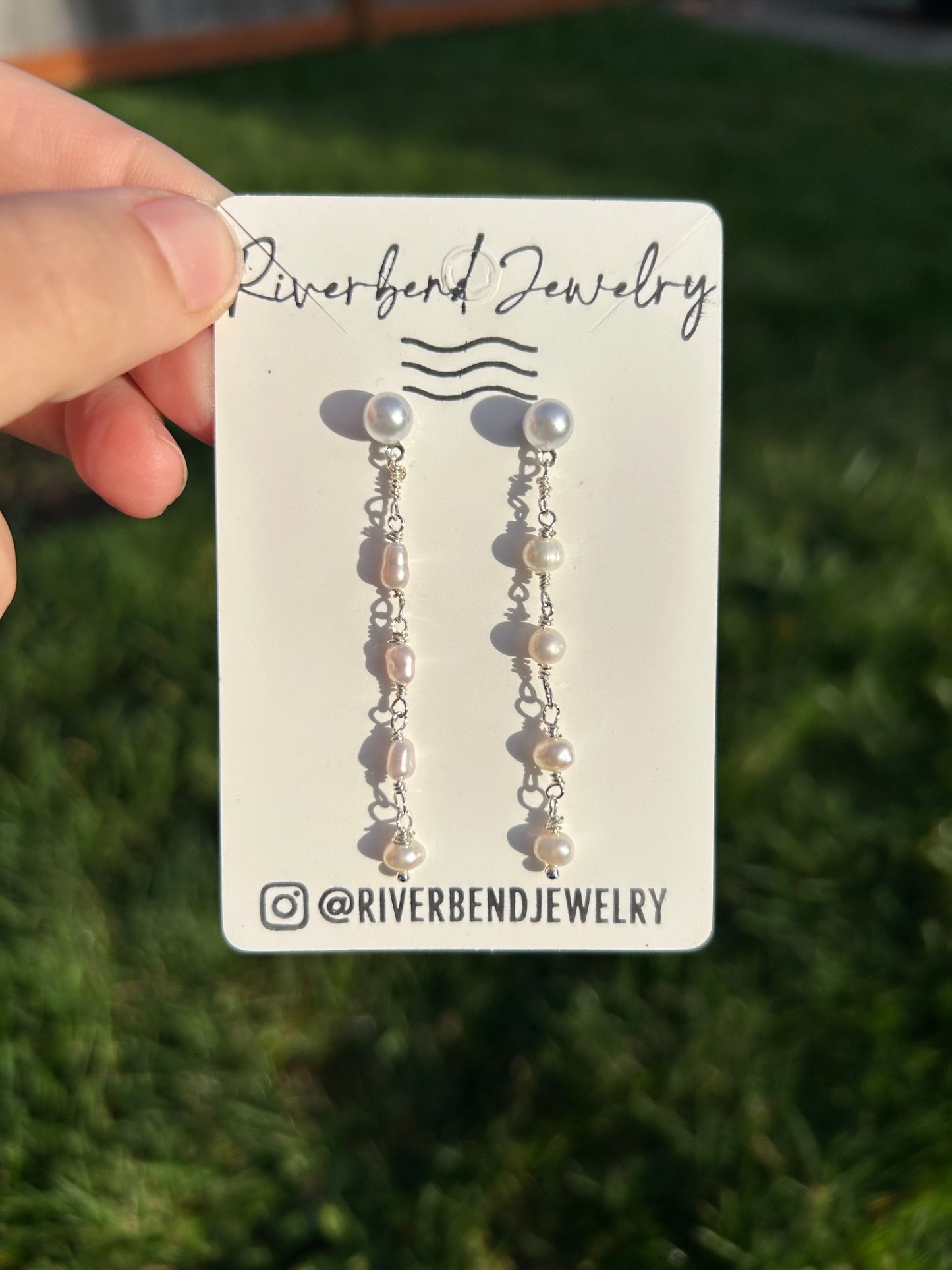 Wire wrapped Freshwater Pearls