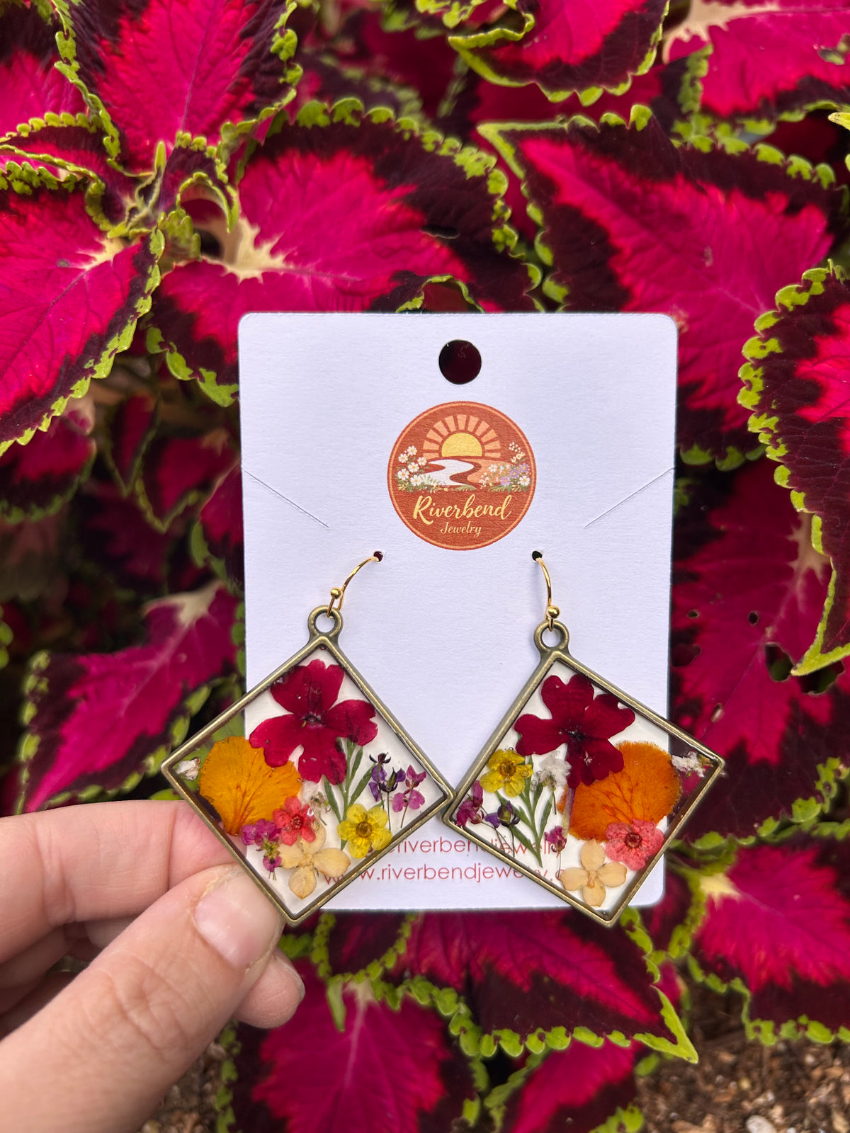 Handpressed Wildflower Earrings