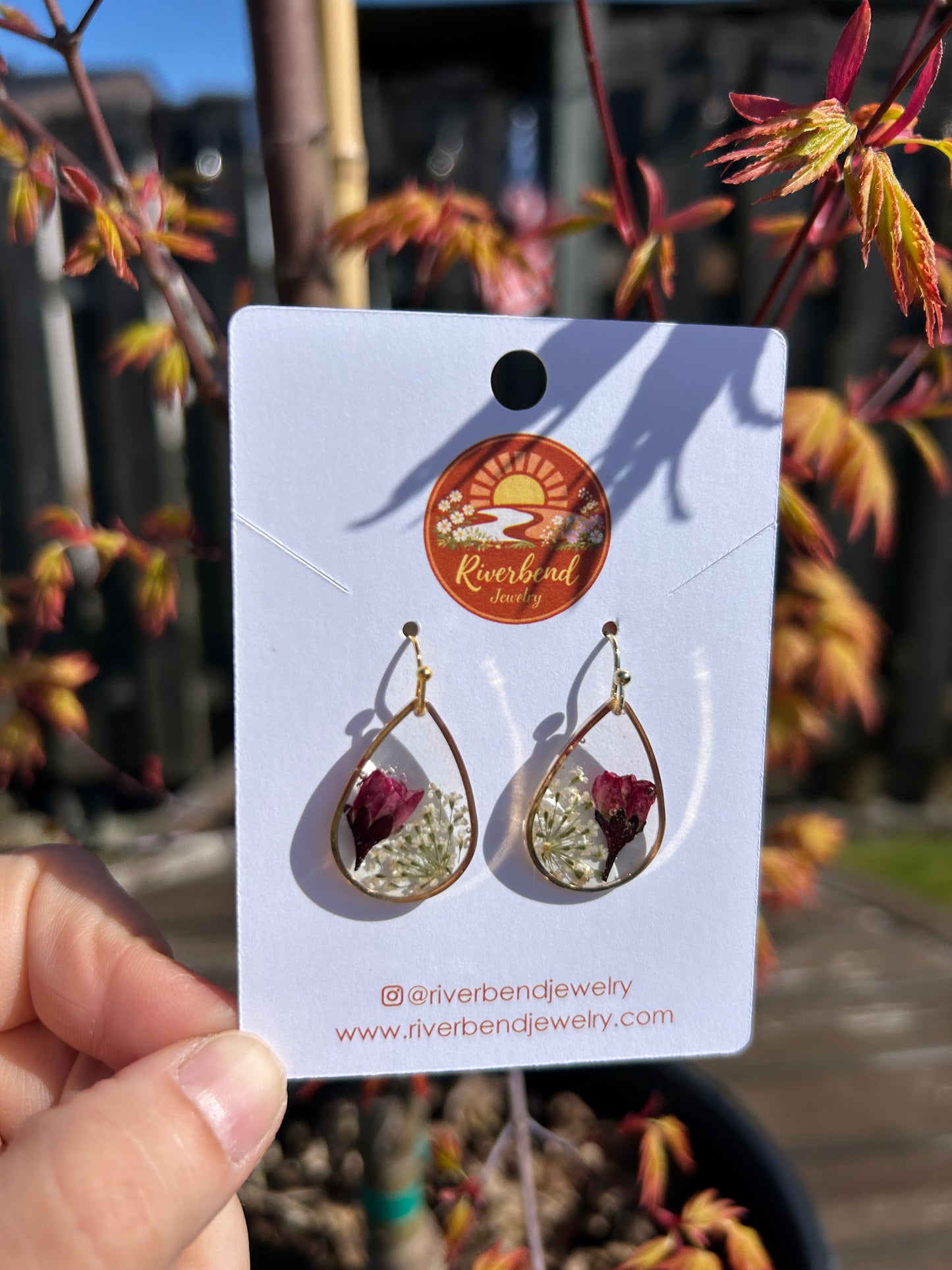 Handmade Pressed Flower Earrings