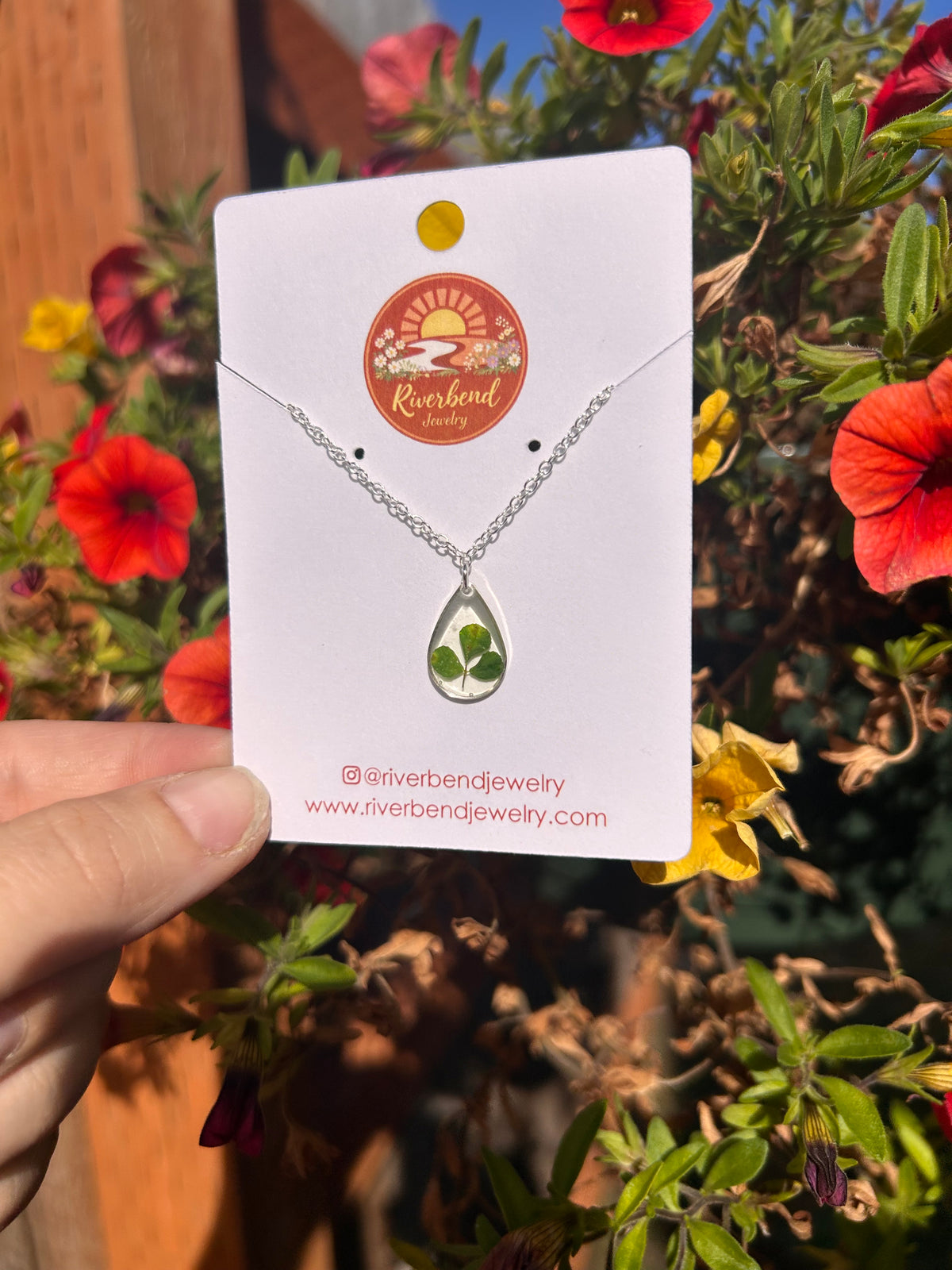 Pressed Clover necklace