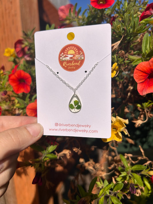 Pressed Clover necklace