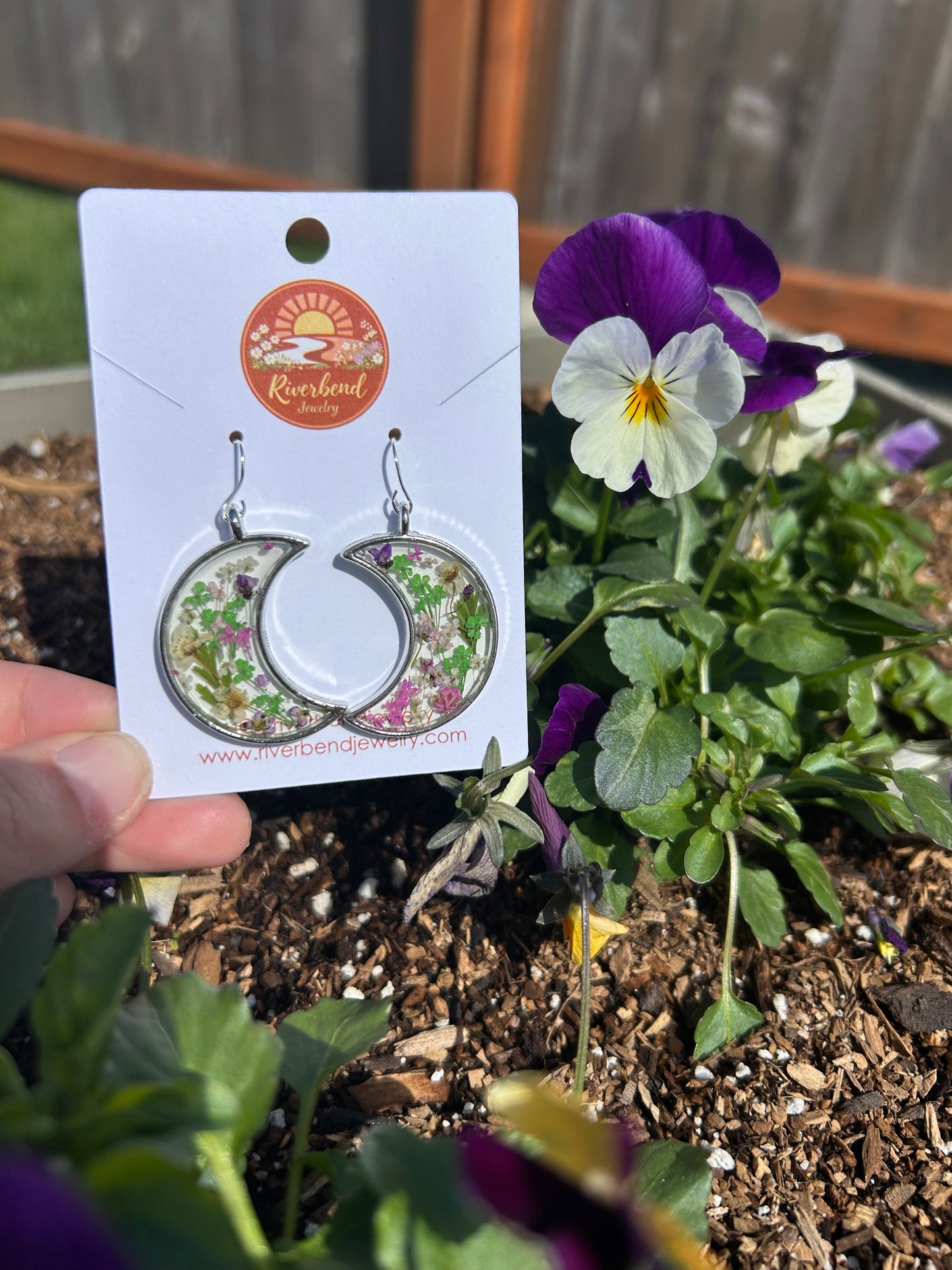 Handmade Pressed Flower Earrings