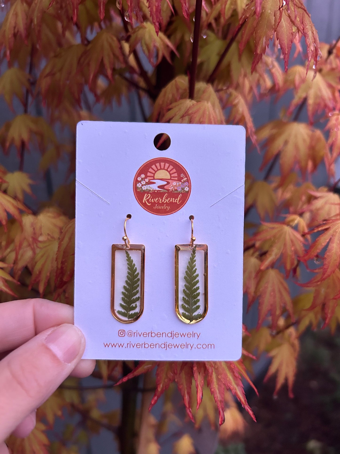 Handpressed Fern Earrings