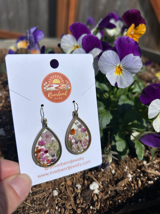 Handmade Pressed Flower Earrings