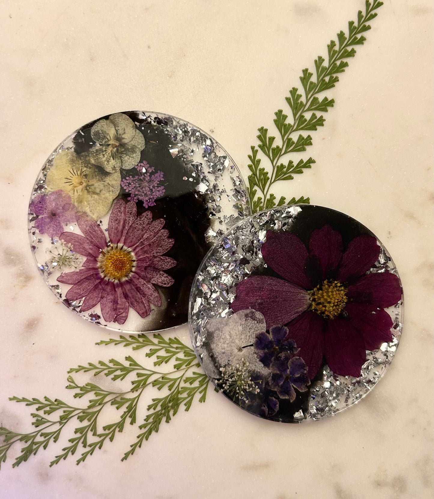 Resin Floral Coasters