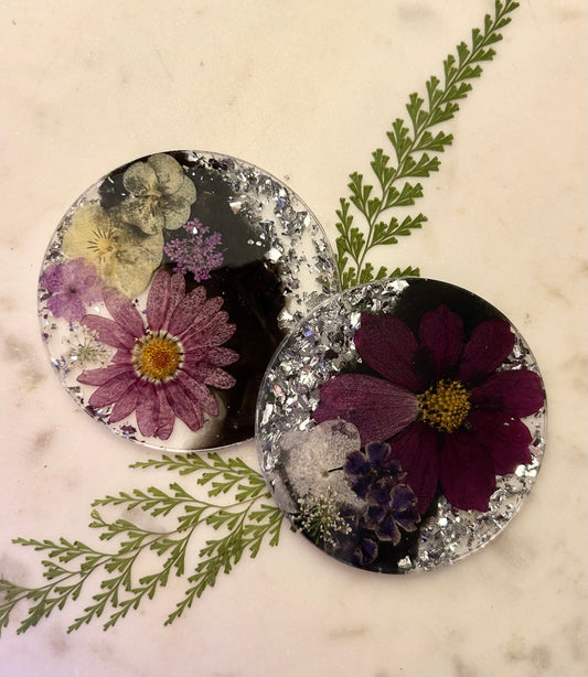 Resin Floral Coasters