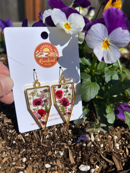 Handmade Pressed Flower Earrings