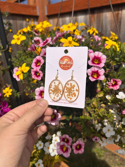 Pressed Flower Earrings