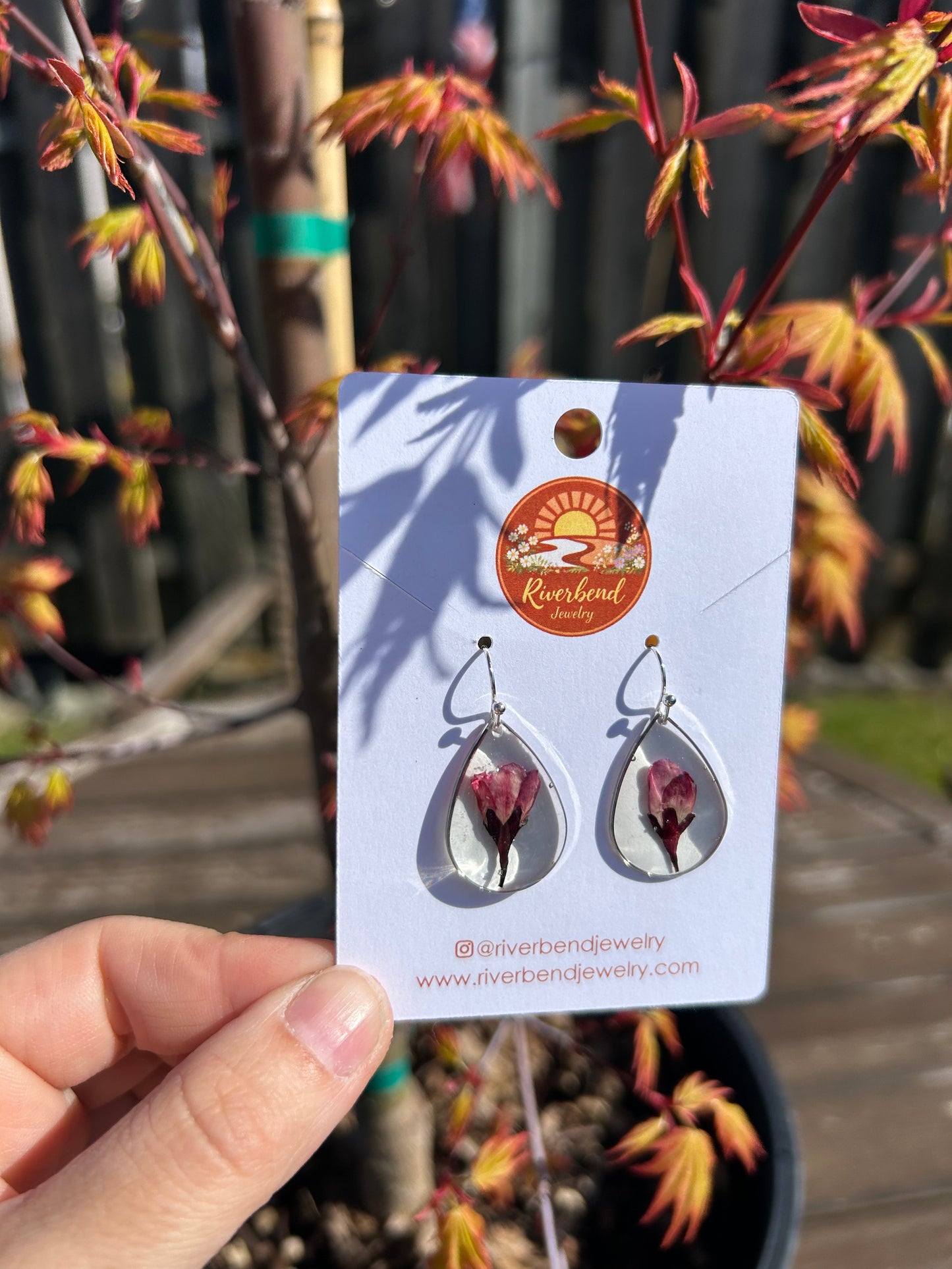 Handmade Pressed Flower Earrings