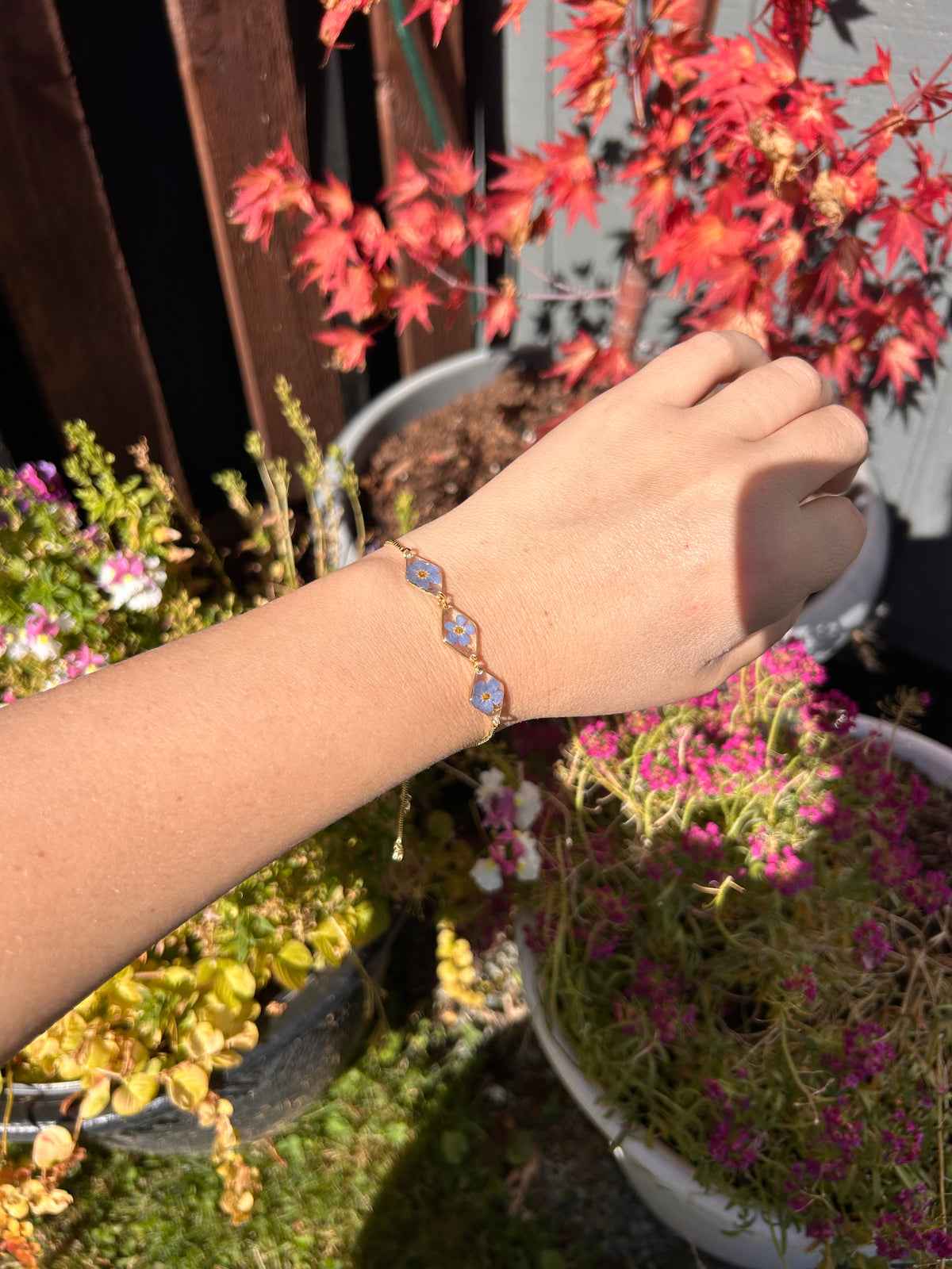 Forget me not bracelet