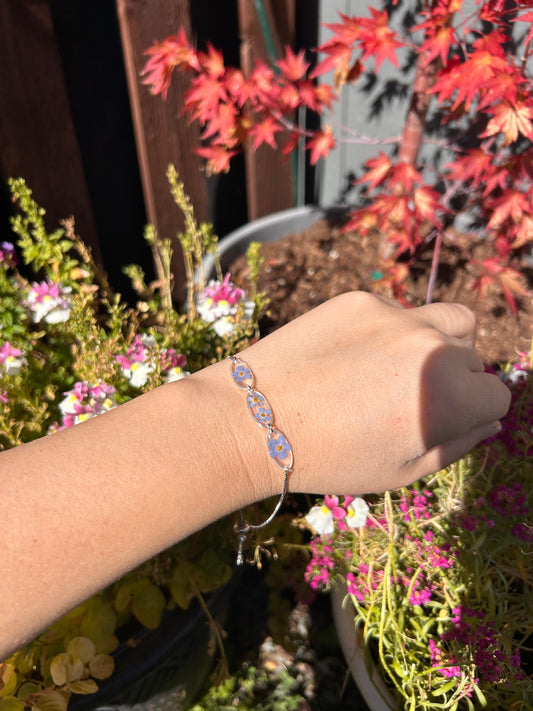 Forget Me Not Flower Bracelet