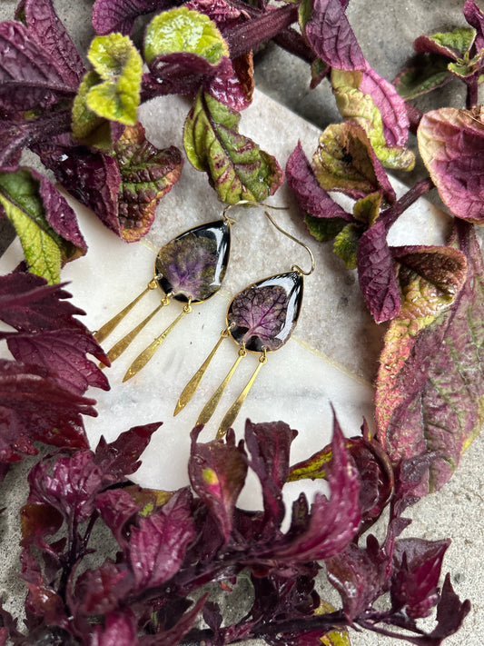 'Purple Hollow' Earrings