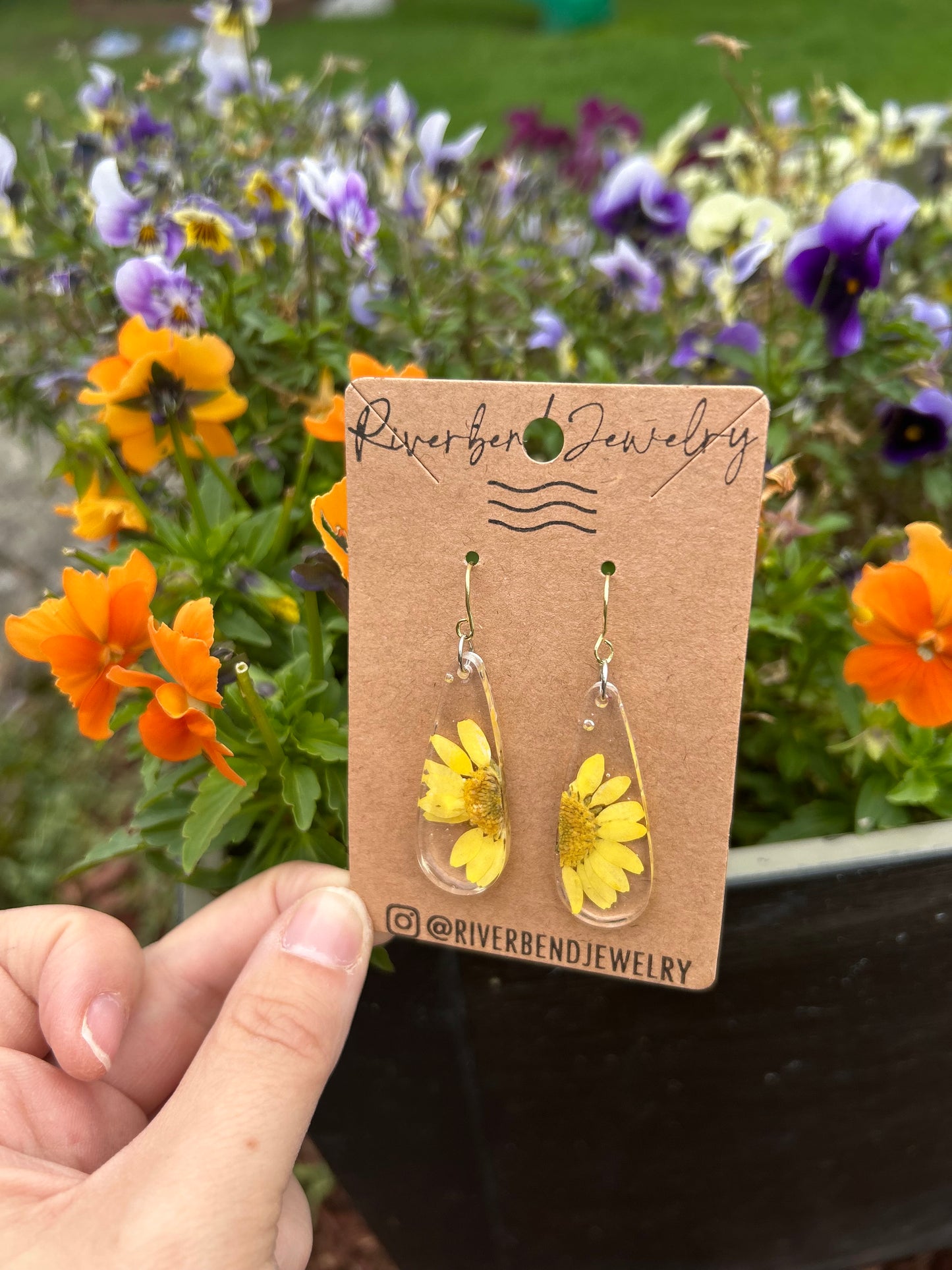 Yellow Teardrop Earrings