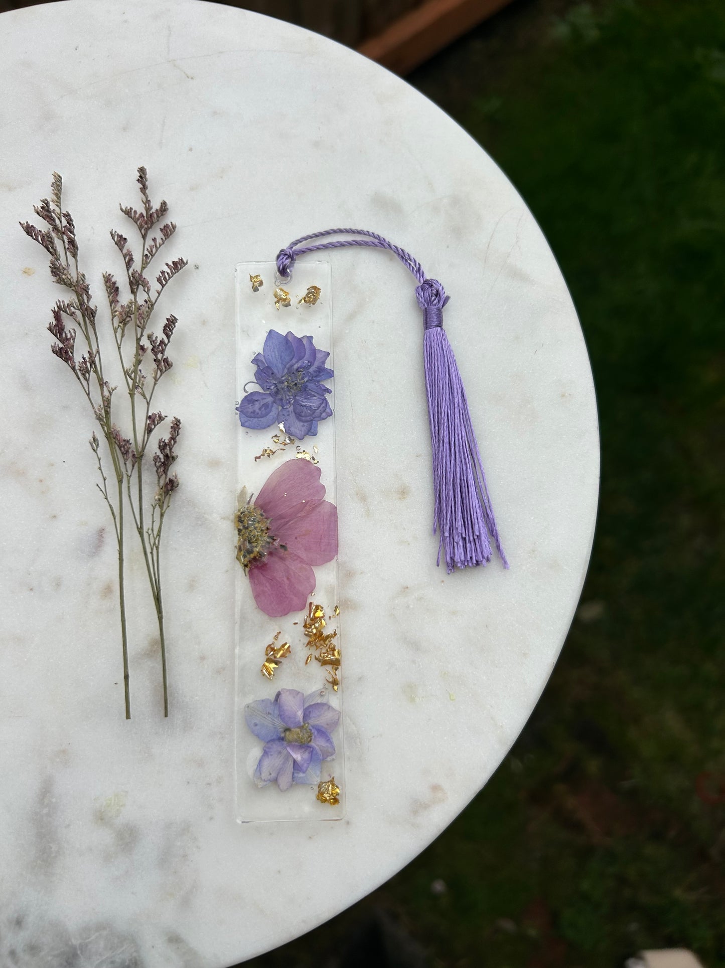 Purple Flower Bookmark