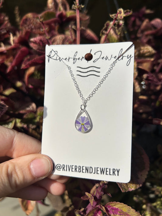 Purple Verbena Necklace