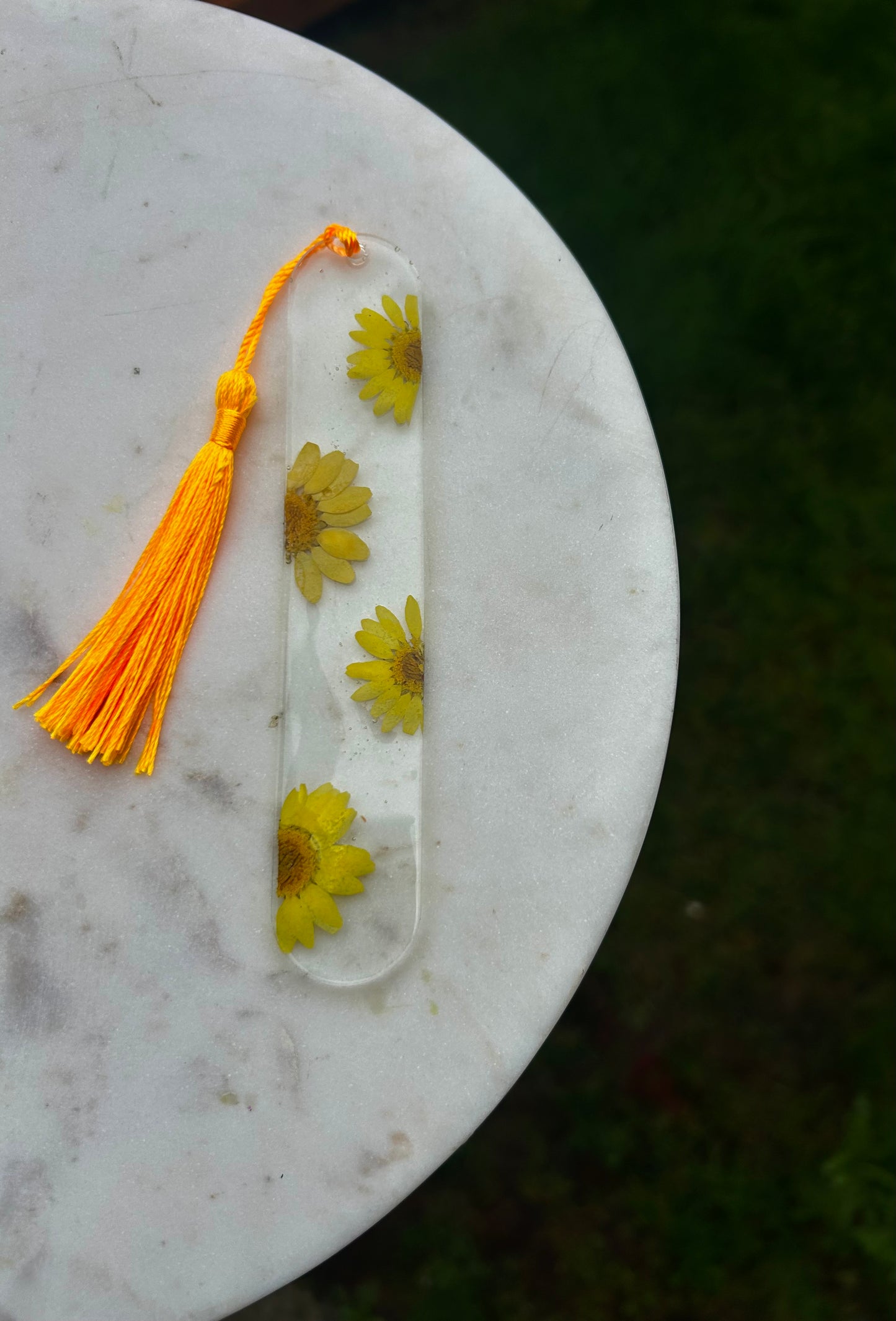 Yellow Half Daisy Bookmark