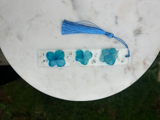 Blue Hydrangea Bookmark