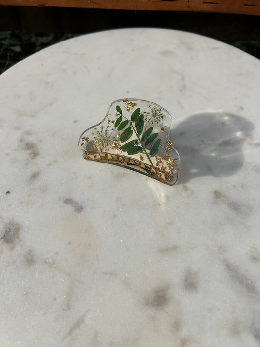 Resin Fern Claw Clip